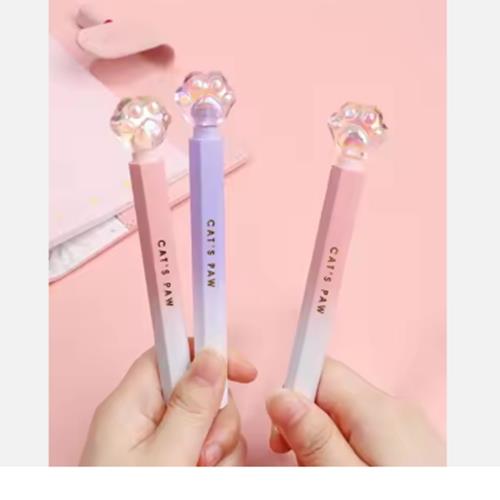 Crystal Cat Paw Gel Pen