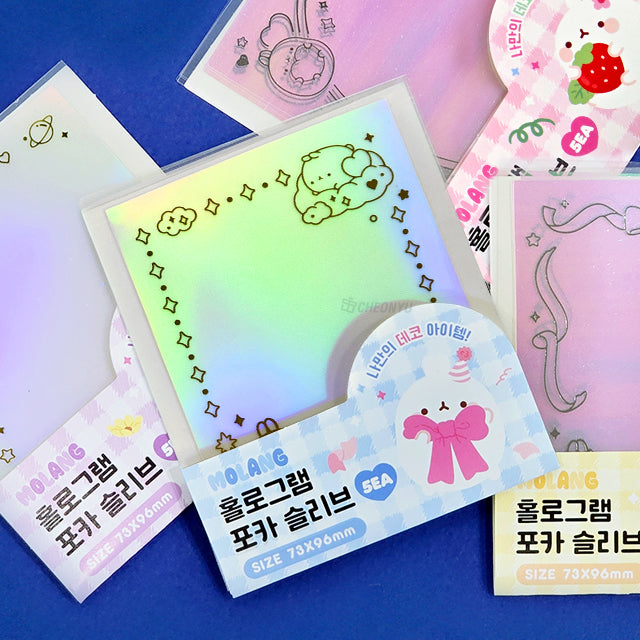Molang Hologram Photocard Sleeverandom