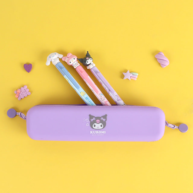 Sanrio Characters Silicone Pencil Case - Kuromi