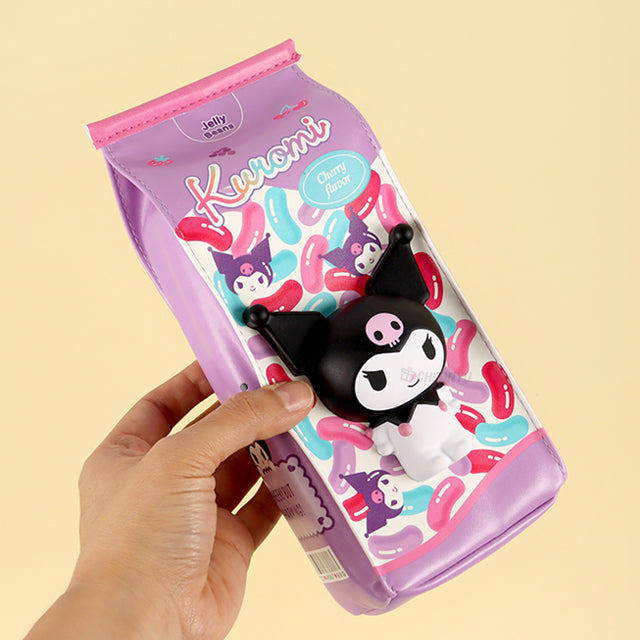 Sanrio Characters Milk Pack Squishy Pen Case - Cinnamoroll