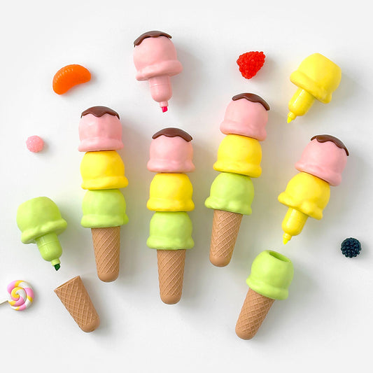 Corn Ice-Cream 3 Color Highlighter Set