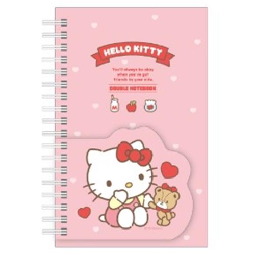 Sanrio Double Notebook - Hello Kitty Size: 17.5 X 10.5 Cm