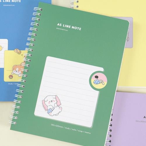 Sleeping Dog A5 Spring Notebook