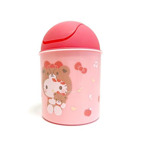 Sanrio Medium Desk Trash Can With Swing Lid - Hello Kitty
