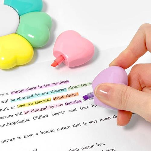 Heart Flower 6 Color Highlighter