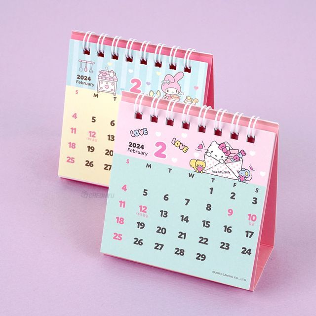 2024 Sanrio Desk Calendar - Kuromi - Kawaii Co.