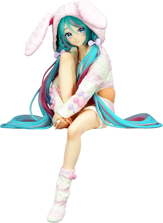 Furyu Hatsune Miku Noodle Stopper Figure - Rabbit Ear Hood Pajama