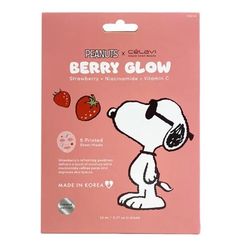 Peanuts Snoopy Strawberry Niacinamide + Vitamin C Sheet Mask
