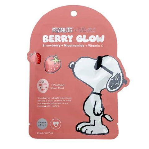 Peanuts Snoopy Strawberry Niacinamide + Vitamin C Sheet Mask
