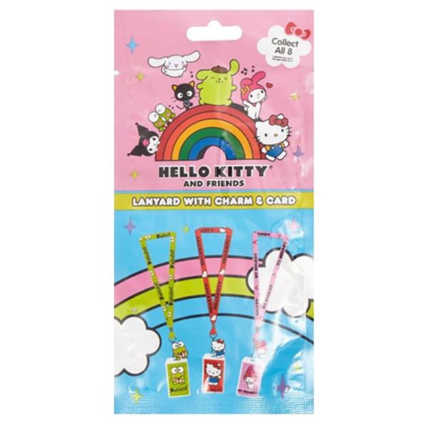Sanrio Hello Kitty Lanyard With Charm And Card In Blind Bag