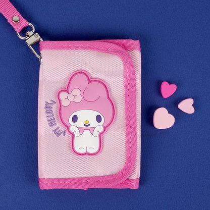 My Melody Cute Wallet With Neck Strap Coin And Card Holder