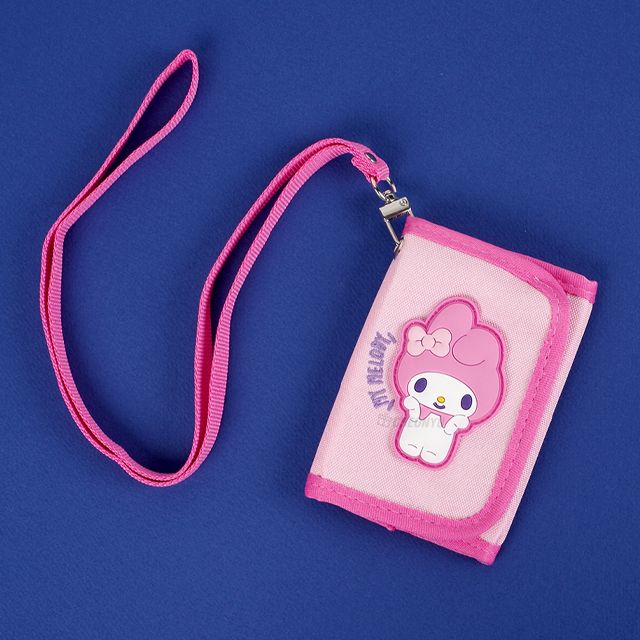 My Melody Cute Wallet With Neck Strap Coin And Card Holder