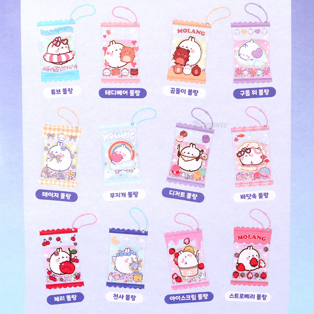 Molang Water-Shake Luminous Keyring