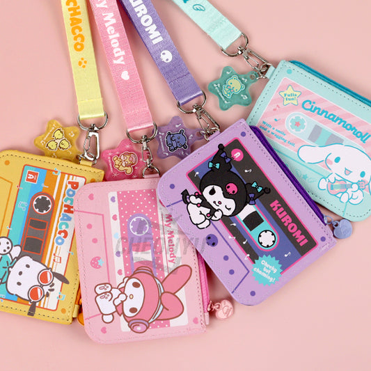 Sanrio Characters Newtro Strap Card Wallet – Cinnamoroll