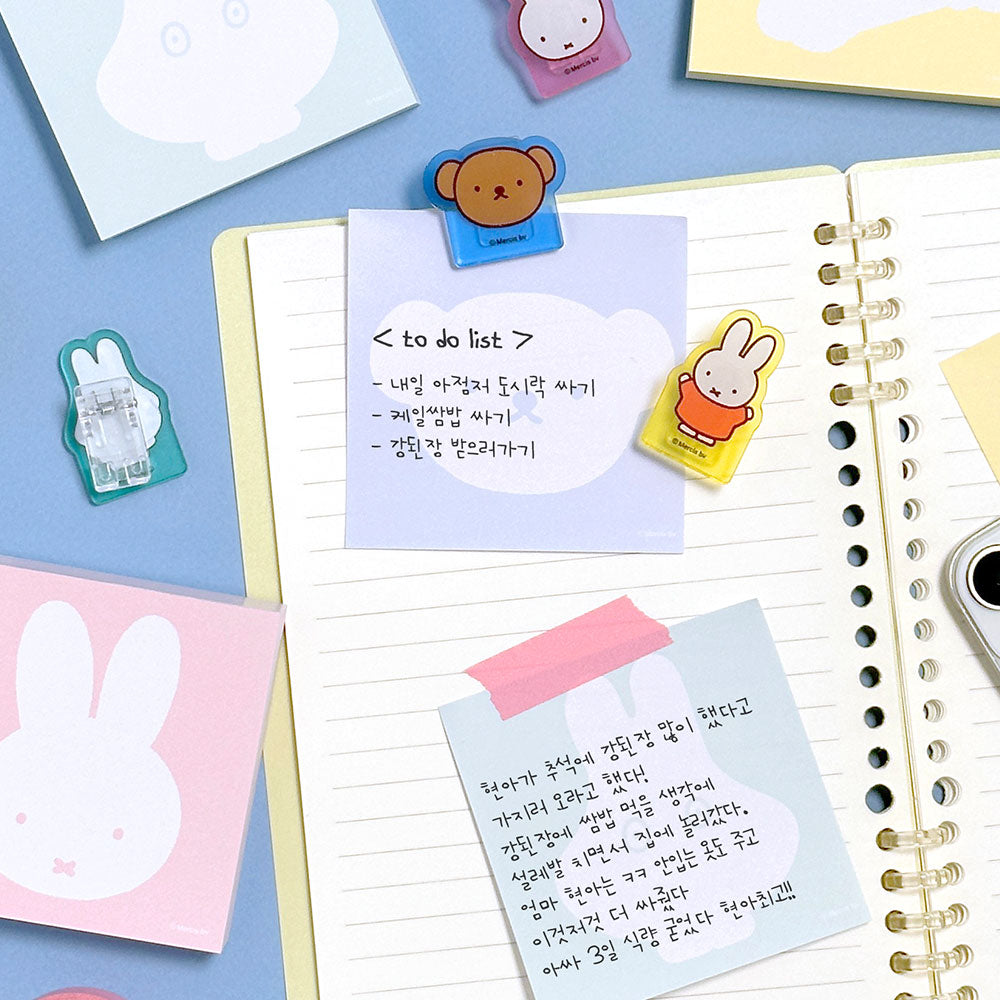 Miffy Acrylic Clip + Memo