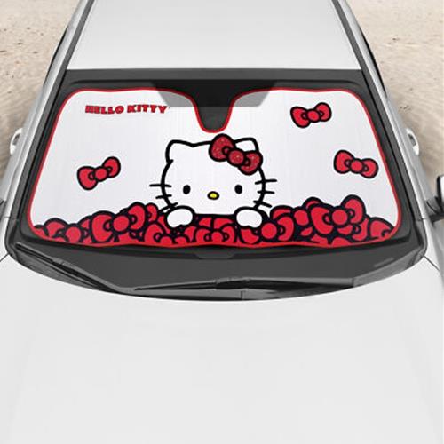Sanrio Hello Kitty With Bowknot Auto Sun Shade Size: 57" X 27"