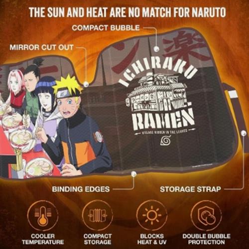Naruto Ramen Auto Sun Shade Size: 57" X 27"