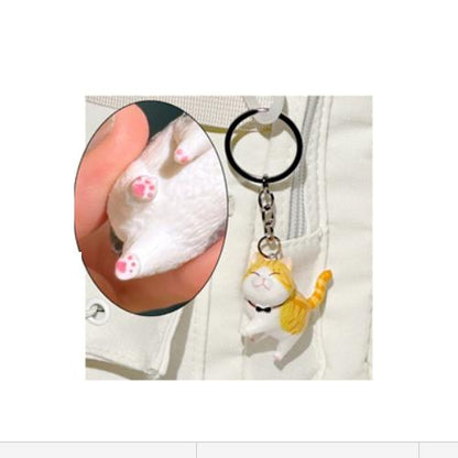 Cat Finding My Best Friend Keychain