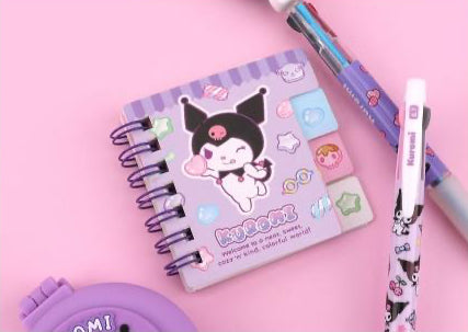Sanrio Characters Mini Index Notebook - Kuromi