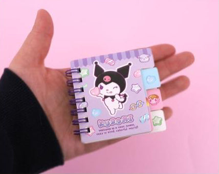 Sanrio Characters Mini Index Notebook - Kuromi