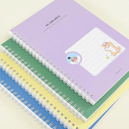 Sleeping Dog A5 Spring Notebook