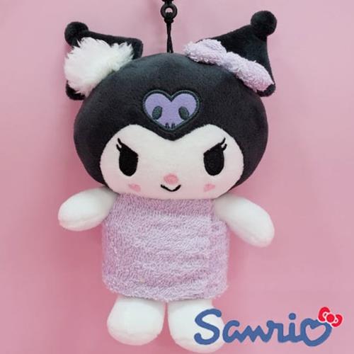 Sanrio Bath Towel Backpack Keychain - Kuromi 13 Cm