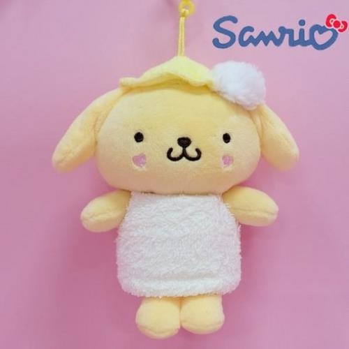 Sanrio Bath Towel Backpack Keychain - Pompompurin 13 Cm