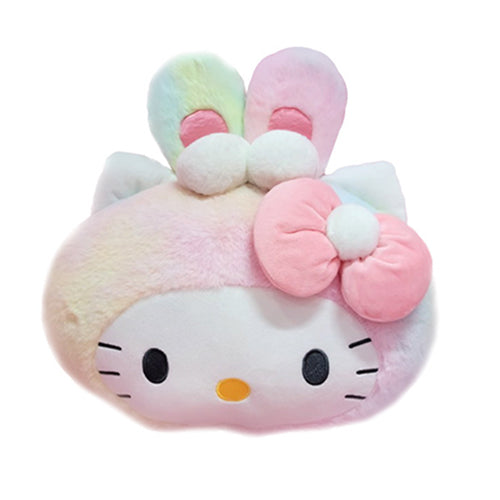 Sanrio Rainbow Face Cushion - Hello Kitty