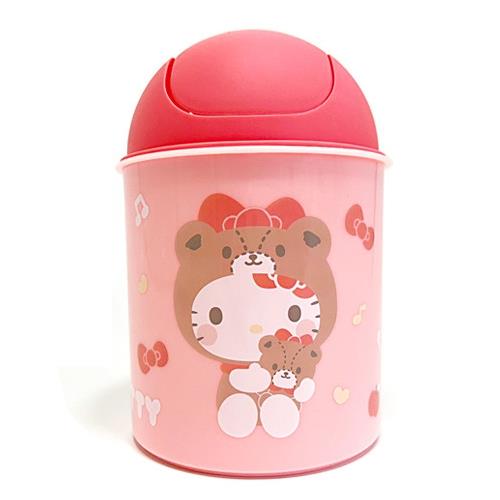 Sanrio Medium Desk Trash Can With Swing Lid - Hello Kitty