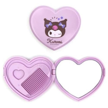 Sanrio Mirror &amp; Brush Set - Kuromi