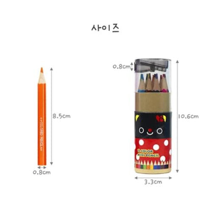 1500 12-Color Mini Colored Pencils