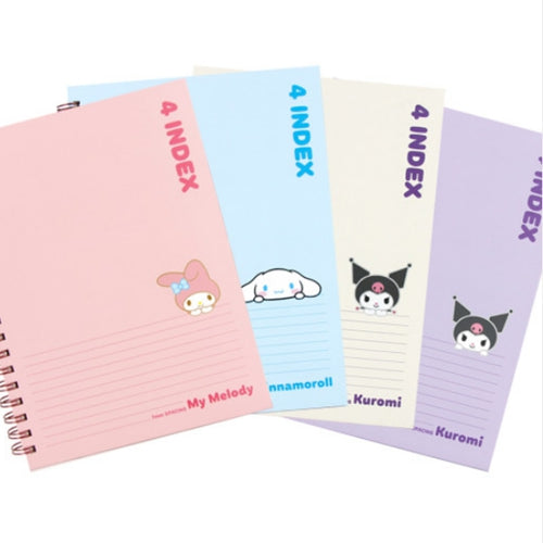Sanrio Left Bounded 4 Index Notebook