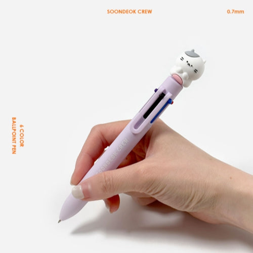 Soondeok Crew 6-Color Ballpoint Pen