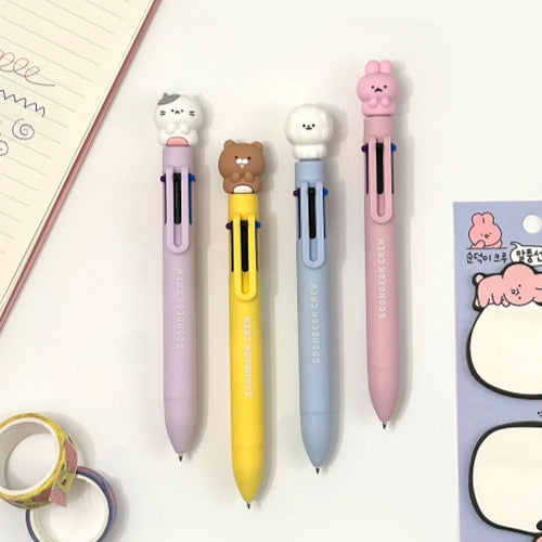 Soondeok Crew 6-Color Ballpoint Pen
