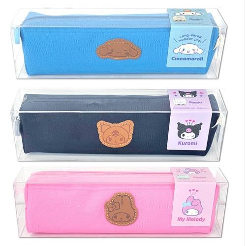 Sanrio Characters Leather Slim Pencil Pouch - Cinnamoroll