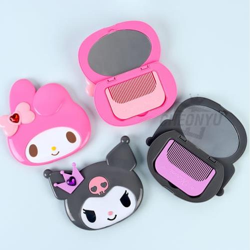 Sanrio Kuromi Twinkle Face Comb &amp; Mirror