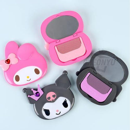 Sanrio Kuromi Twinkle Face Comb &amp; Mirror
