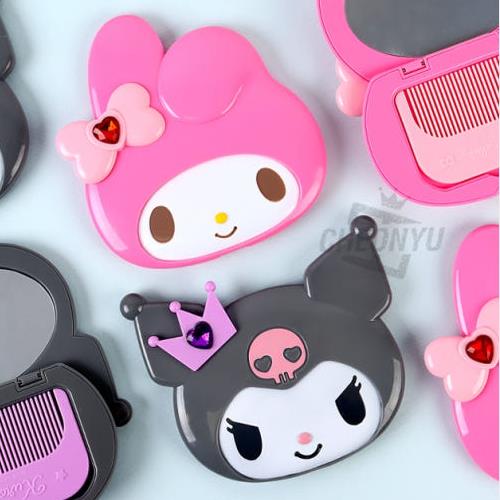 Sanrio Kuromi Twinkle Face Comb &amp; Mirror