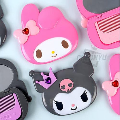 Sanrio Kuromi Twinkle Face Comb &amp; Mirror