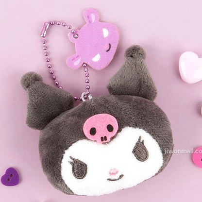 Sanrio Face Backpack Keychain - Kuromi