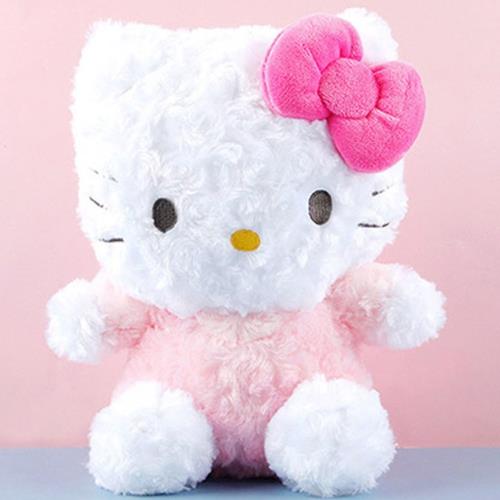 Sanrio Characters Round And Fluffy Plush - Hello Kitty Size: 25 Cm