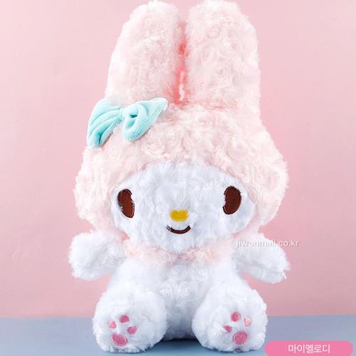 Sanrio Characters Round And Fluffy Plush - My Melody Size: 25 Cm