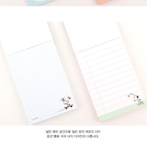 Peanuts Snoopy Cover Memo Pad - Mint