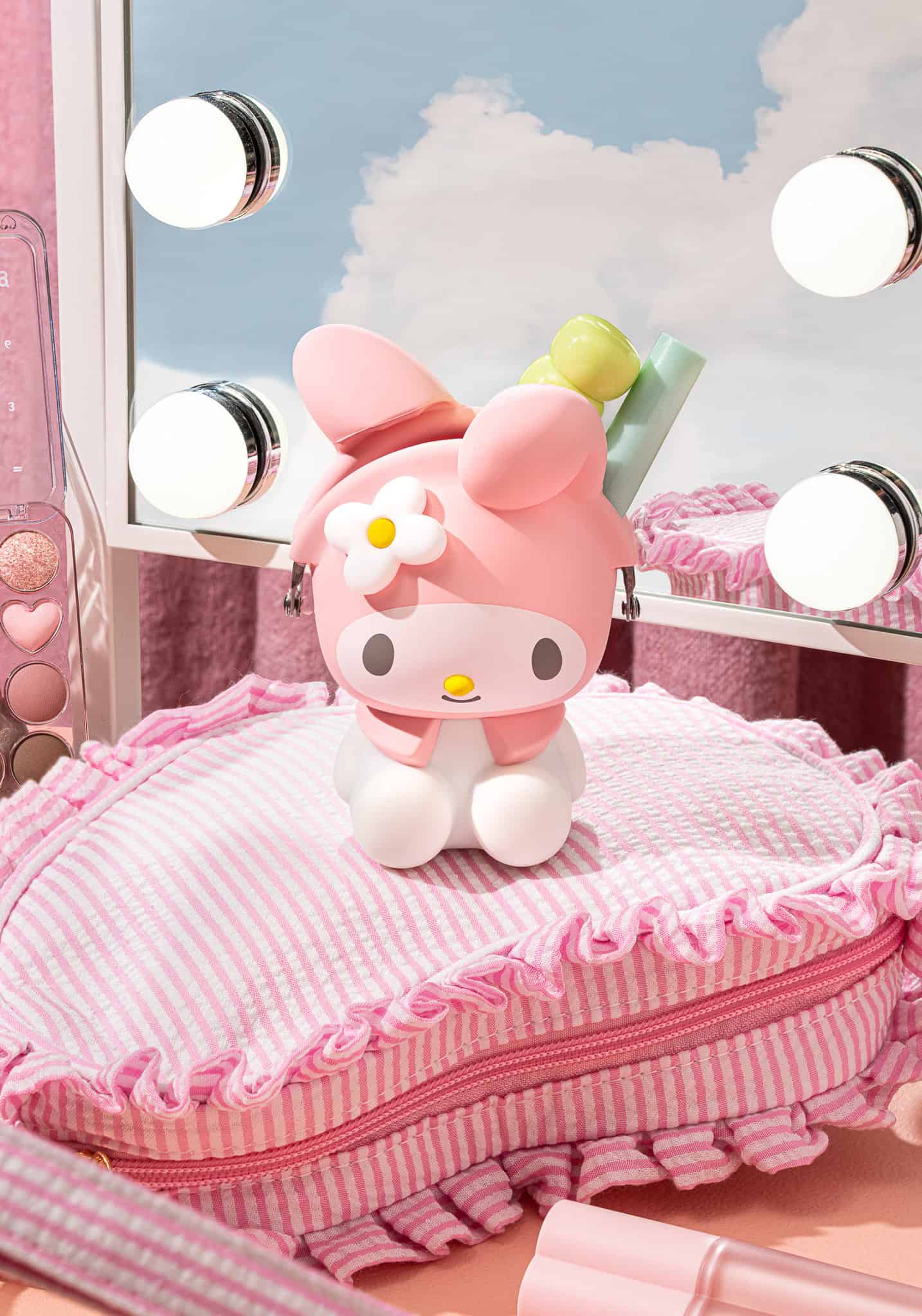 Sanrio My Melody Collection - Organizer Portagioie 3 Cassetti In Resina, Ruotabile, 8,2x13x24,5 Cm