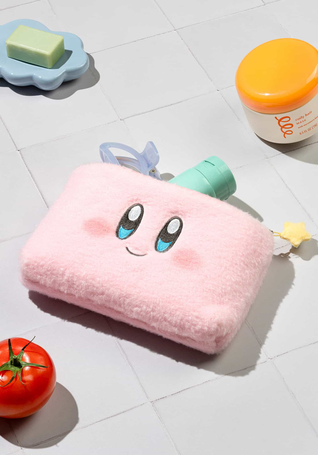 Kirby Fluffy Pouch Smile