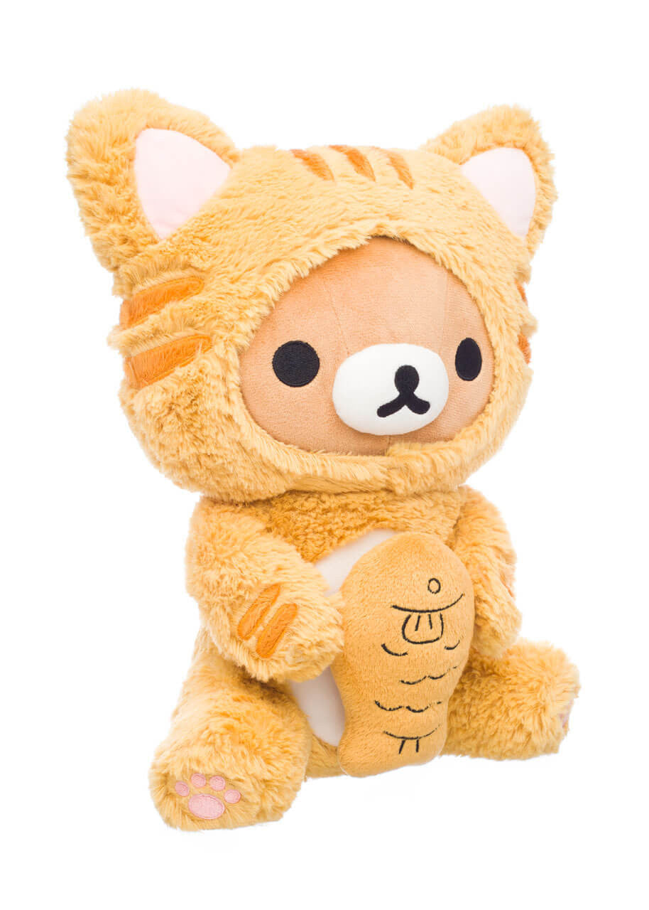 Rilakkuma Tiger Eating Fish Plush