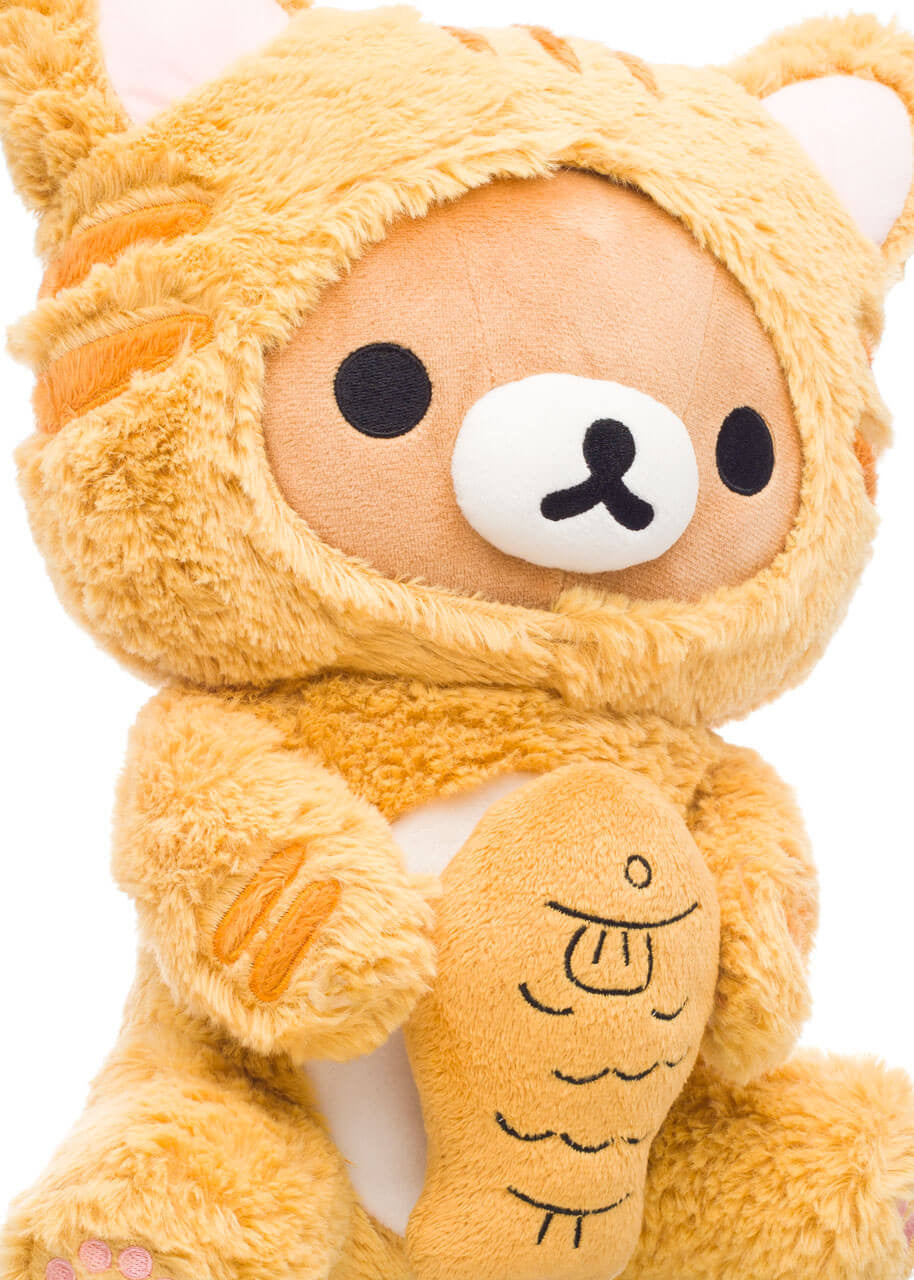 Rilakkuma Tiger Eating Fish Plush