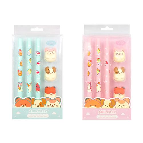 Anirollz - Character Figure Gel Pen 3 - Set - Kawaii Co.