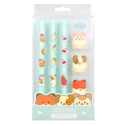 Anirollz - Character Figure Gel Pen 3 - Set - Kawaii Co.