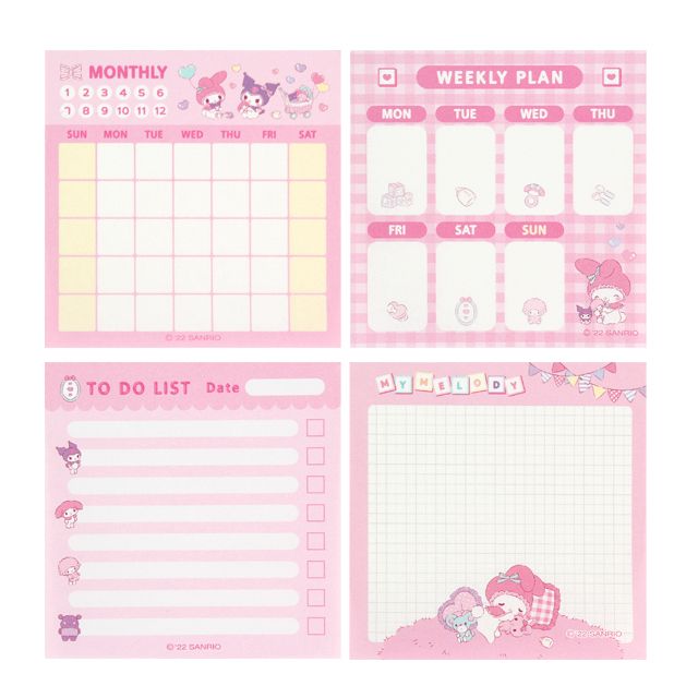 Sanrio My Melody Memo Pad Set